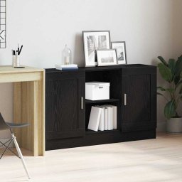 Bufet Stejar Negru 120 x 30,5 x 70 cm Lemn compozit GartenMobel Dekor