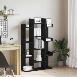 Biblioteca Stejar Negru 86 x 25,5 x 140 cm Lemn compozit GartenMobel Dekor