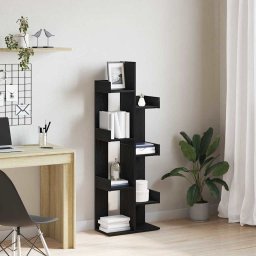 Biblioteca Stejar Negru 48 x 25,5 x 140 cm Lemn compozit GartenMobel Dekor