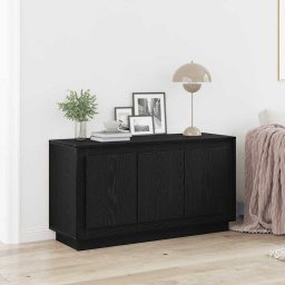 Bufet Stejar Negru 102 x 35 x 55 cm Lemn compozit GartenMobel Dekor