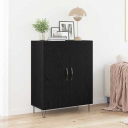 Bufet Stejar Negru 69,5 x 34 x 90 cm Lemn compozit GartenMobel Dekor