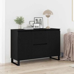 Bufet cu sertar Stejar negru 101.5 x 35 x 70 cm Lemn compozit GartenMobel Dekor