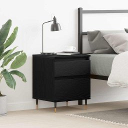 Dulap de noapte Stejar Negru 40 x 35 x 50 cm Lemn compozit GartenMobel Dekor