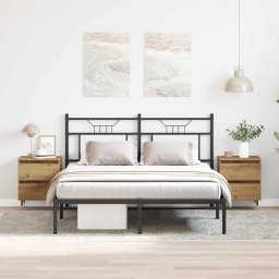 Set 2 noptiere dormitor stejar artizanal cu 2 sertare, 40x35x50 cm