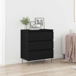 Bufet cu sertar Stejar Negru 60 x 35 x 70 cm Lemn compozit GartenMobel Dekor
