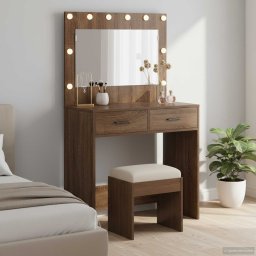 Birou de Toaleta Stejar brun 78,5 x 41 x 135 cm Lemn compozit GartenMobel Dekor