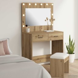 Birou de Toaleta cu sertar stejar artizanal 78,5 x 41 x 135 cm GartenMobel Dekor
