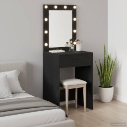 Birou de Toaleta Stejar negru 50 x 41 x 135 cm Lemn compozit GartenMobel Dekor
