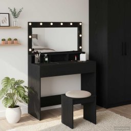 Masa de Machiaj Stejar Negru 100 x 41 x 135 cm Lemn compozit GartenMobel Dekor
