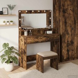 Masa de Machiaj Stejar fumuriu 100 x 41 x 135 cm Lemn compozit GartenMobel Dekor