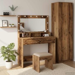 Masa de Machiaj Lemn vechi 100 x 41 x 135 cm Lemn compozit GartenMobel Dekor