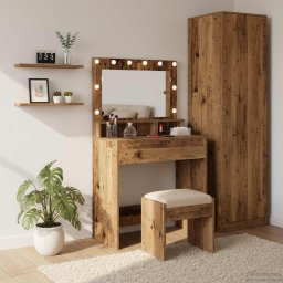 Masa de Machiaj Lemn vechi 75,5 x 41 x 135 cm Lemn compozit GartenMobel Dekor