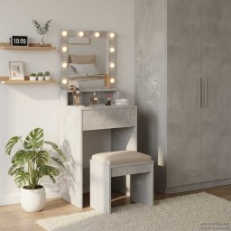 Masa de Machiaj Gri din beton 50 x 41 x 135 cm Lemn compozit GartenMobel Dekor