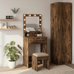 Masa de Machiaj Stejar fumuriu 50 x 41 x 135 cm Lemn compozit GartenMobel Dekor
