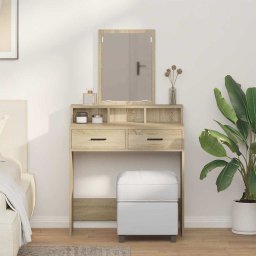 Masa de Machiaj Stejar Sonoma 79 x 41 x 140 cm Lemn compozit GartenMobel Dekor