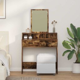 Masa de Machiaj Stejar fumuriu 79 x 41 x 140 cm Lemn compozit GartenMobel Dekor