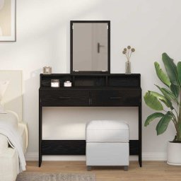 Masa de Machiaj Stejar Negru 100 x 41 x 140 cm Lemn compozit GartenMobel Dekor