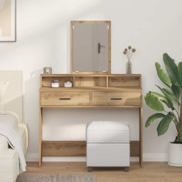 Masa de Machiaj cu sertar Stejar Artizanal 100 x 41 x 140 cm GartenMobel Dekor