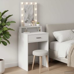 Masa de Machiaj cu sertar Alb 50 x 41 x 140 cm Lemn compozit GartenMobel Dekor