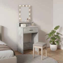 Masa de Machiaj cu sertar Gri 50 x 41 x 140 cm Lemn compozit GartenMobel Dekor