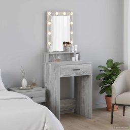 Masa de Machiaj cu sertar Gri 50 x 41 x 140 cm Lemn compozit GartenMobel Dekor