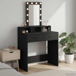 Masa de Machiaj cu sertar Negru 79 x 41 x 140 cm Lemn compozit GartenMobel Dekor