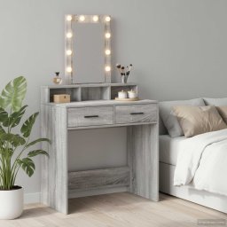 Masa de Machiaj cu sertar Gri 79 x 41 x 140 cm Lemn compozit GartenMobel Dekor