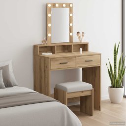 Masa de Machiaj cu sertar Maro 79 x 41 x 140 cm Lemn compozit GartenMobel Dekor