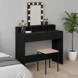 Masa de Machiaj cu sertar Negru 100 x 41 x 140 cm Lemn compozit GartenMobel Dekor