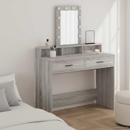 Masa de Machiaj cu sertar Gri 100 x 41 x 140 cm Lemn compozit GartenMobel Dekor