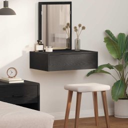 Masa de Machiaj cu sertar Negru 60 x 40 x 70 cm Lemn compozit GartenMobel Dekor