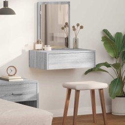 Masa de Machiaj cu sertar Gri 60 x 40 x 70 cm Lemn compozit GartenMobel Dekor