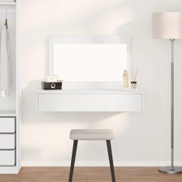 Masa de Machiaj cu sertar Alb 100 x 40 x 70 cm Lemn compozit GartenMobel Dekor
