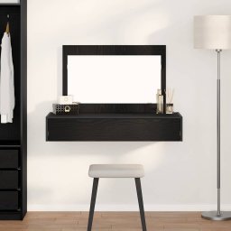 Masa de Machiaj cu sertar Negru 100 x 40 x 70 cm Lemn compozit GartenMobel Dekor