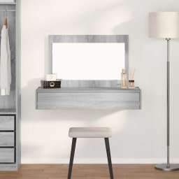 Masa de Machiaj cu sertar Gri 100 x 40 x 70 cm Lemn compozit GartenMobel Dekor