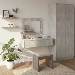 Masa de Machiaj cu sertar Gri 83 x 40 x 70 cm Lemn compozit GartenMobel Dekor