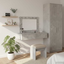 Masa de Machiaj cu sertar Gri 100 x 40 x 70 cm Lemn compozit GartenMobel Dekor