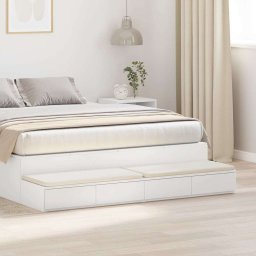 Sertare pentru pat Alb 140 x 36,5 x 16,5 cm Lemn compozit GartenMobel Dekor