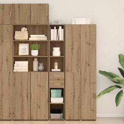Bufet stejar artizanal 30 x 42.5 x 185 cm Lemn compozit GartenMobel Dekor