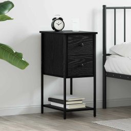 Dulap de noapte Stejar negru 32 x 42 x 70 cm Lemn compozit GartenMobel Dekor
