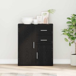 Bufet cu sertar Stejar Negru 60 x 31 x 70 cm Lemn compozit GartenMobel Dekor