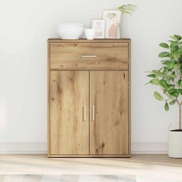 Bufet cu sertar Stejar Artizanal 60 x 30 x 84 cm Lemn compozit GartenMobel Dekor