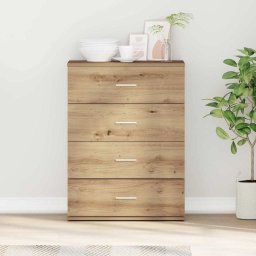 Bufet cu sertar Stejar Artizanal 60 x 39 x 80 cm Lemn compozit GartenMobel Dekor