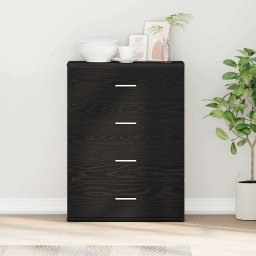 Bufet cu sertar Stejar Negru 60 x 39 x 80 cm Lemn compozit GartenMobel Dekor