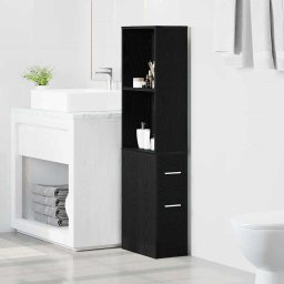 Set de mobilier pentru baie Stejar Negru 22 x 41 x 135 cm GartenMobel Dekor
