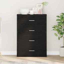 Bufet cu sertar Stejar Negru 60 x 31 x 84 cm Lemn compozit GartenMobel Dekor