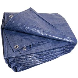 Prelată 15x20 albastră prelată de acoperire cu inele metalice