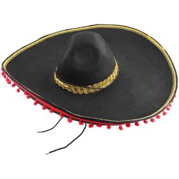 Sombrero mexican cu pompoane