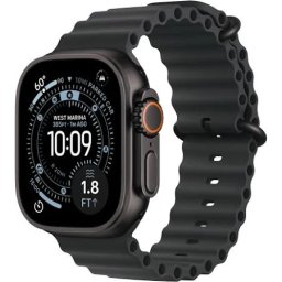 Apple Watch Ultra 3 (2025) 49mm Black Titanium Case Ocean Band - Black