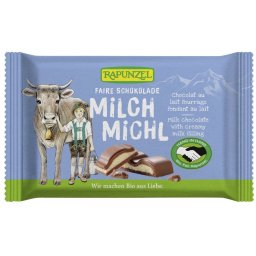 Ciocolata bio cu lapte si crema de lapte 100g Rapunzel